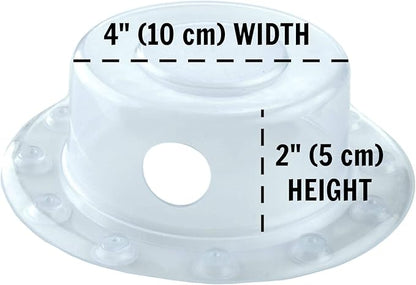 SlipX Solutions Bottomless Bath | Overflow Drain Cover for Tub | Best Gifts for Mom, Spa & Bath Accessories | Drain Block, Water Stopper Plug | Bath Essentials for Women | 4" Diameter, Clear