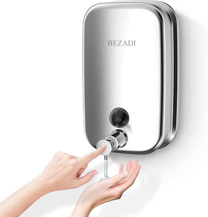 Stainless Steel Hand Soap Dispenser for Bathroom Kitchen 35fl oz/1000ml Wall Mount Liquid Soap Dispensers 8183