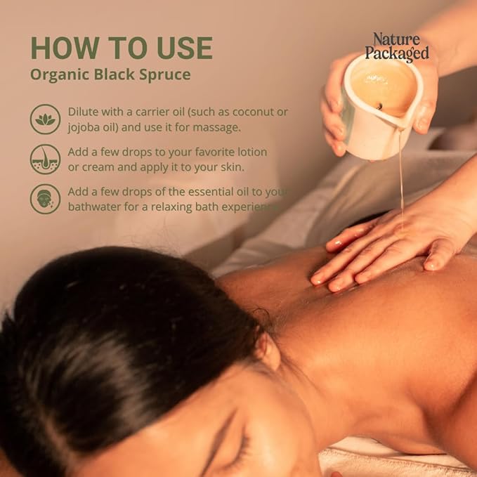 Organic Black Spruce Essential Oil from Canada - Black Spruce Essential Oils for Candle Scent (5mL)