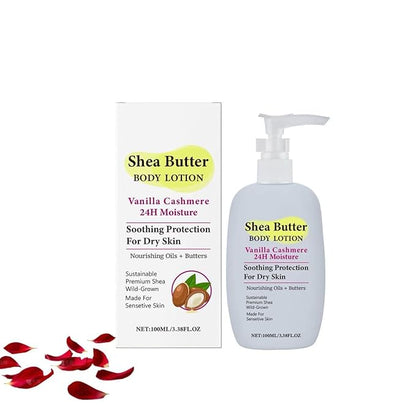 Shea Butter Body Lotion | Deep Moisturizing & Nourishing Cream | Long-Lasting Hydration for Dry & Sensitive Skin | Non-Greasy & Smooth Scented Body Butter