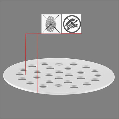 4-1/4Inch Screw-in Shower Drain Cover Replacement Floor Strainer(White)