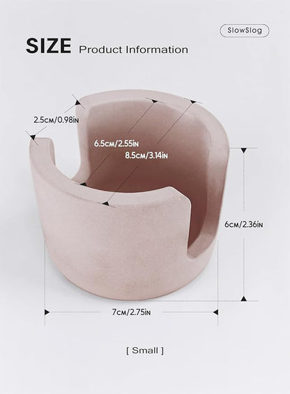 Diatomite Sponge Holder for Countertop Organizer, Quick Dry Stone Sponge Caddy, Diatomaceous Earth Sponge Holder, Absorbent Face Sponge Stand, Brown