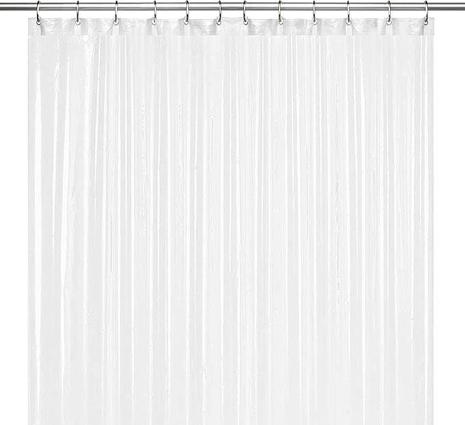 LiBa Bathroom Shower Curtain - Waterproof Plastic Shower Curtain Premium PEVA Non-Toxic with Rust Proof Grommets Frosted 10G Heavy Duty Bathroom Accessories 72x78