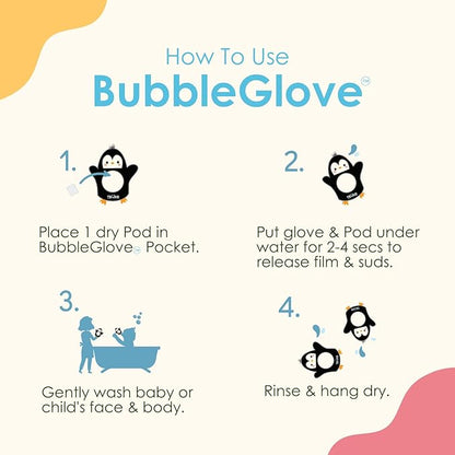 TruKid Strawberry Bubble Podz & BubbleGlove Set – Bubble Bath Pods with 2 Wash Gloves for Kids and Toddlers
