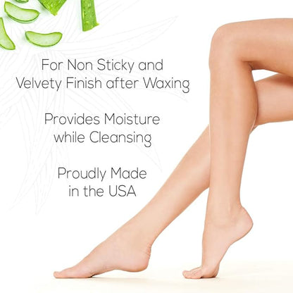 GiGi Wax Off Hair Wax Remover Gel Post Waxing Care with Aloe Vera - Skin Soothing Hair Removal After Wax Care, 8 oz