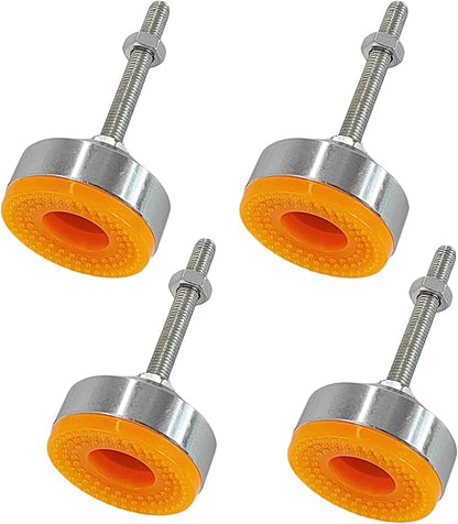 4Pcs Heavy Duty Leveling Screw Leg, Leveling Screw Leg Adjustable Leveling Feet Carbon Steel for Furniture,Machine,Mechanical Equipment Leg Leveler (Orange)