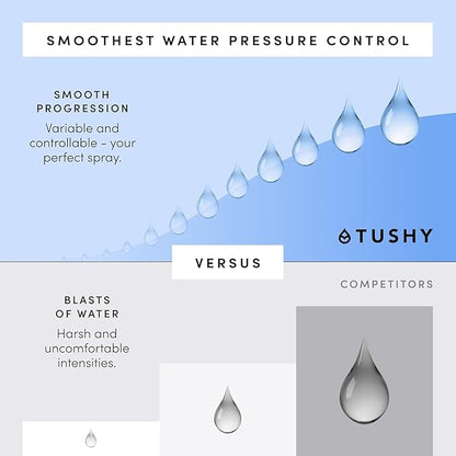 TUSHY Classic 3.0 Bidet | Slim Universal Toilet Seat Attachment. Simple Install <10 Minutes. Non-Electric Self Cleaning Water Sprayer with Adjustable Pressure Nozzle and Angle Control (Biscuit/Bamboo)