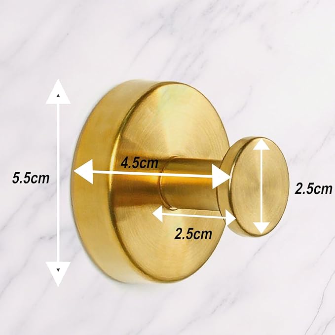 Suction Cup Hooks for Shower, Heavy Duty Wreaths Hangers for Glass Door Window, Towel Hook No Drill Holder on Smooth Wall, Mirror, Tile for Home (2Pcs Gold)