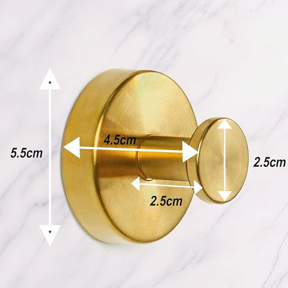 Suction Cup Hooks for Shower, Heavy Duty Wreaths Hangers for Glass Door Window, Towel Hook No Drill Holder on Smooth Wall, Mirror, Tile for Home (2Pcs Gold)