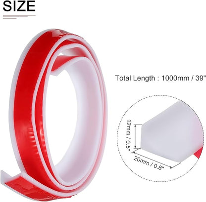 39"x0.8"x0.5" (LxWxH) Collapsible Shower Barrier Stopper - 1 Pack - Good for Bathroom Kitchen - L Shape Water Splash Guard Blocker - White