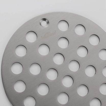 4-Inch Screw-in Shower Drainer Cover Replacement Floor Strainer Floor Drain Brushed Nickel