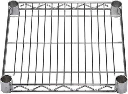 Shelving Inc. 14" d x 14" w Chrome Wire Shelving with 2 Tier Shelves, Weight Capacity 800lbs Per Shelf