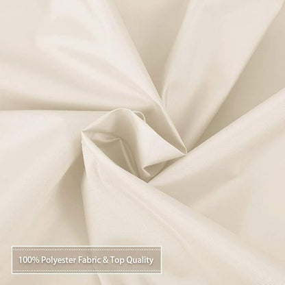 CAROMIO Hotel Quality 100% Waterproof Fabric Shower Curtain or Liner with Magnets for Bathroom, Ivory, 72 x 78 inches