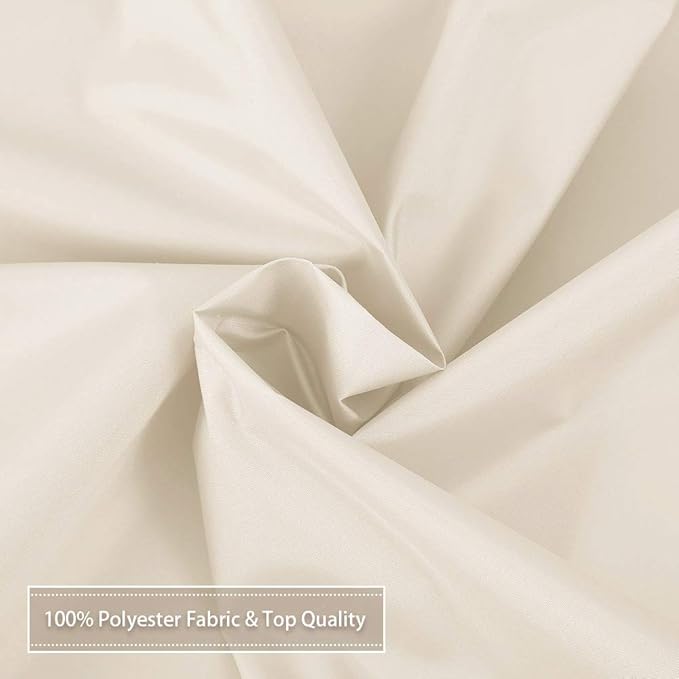 CAROMIO Hotel Quality 100% Waterproof Fabric Shower Curtain Liner with Magnets for Bathroom, 72x72 Inch, Ivory
