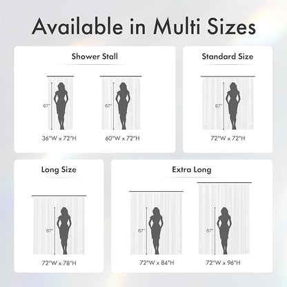 Amazer Extra Long Shower Curtain Liner, 72 x 96 Clear Plastic Shower Liner PEVA Waterproof Medium Weight Shower Curtains for Bathroom with Magnets and Grommets