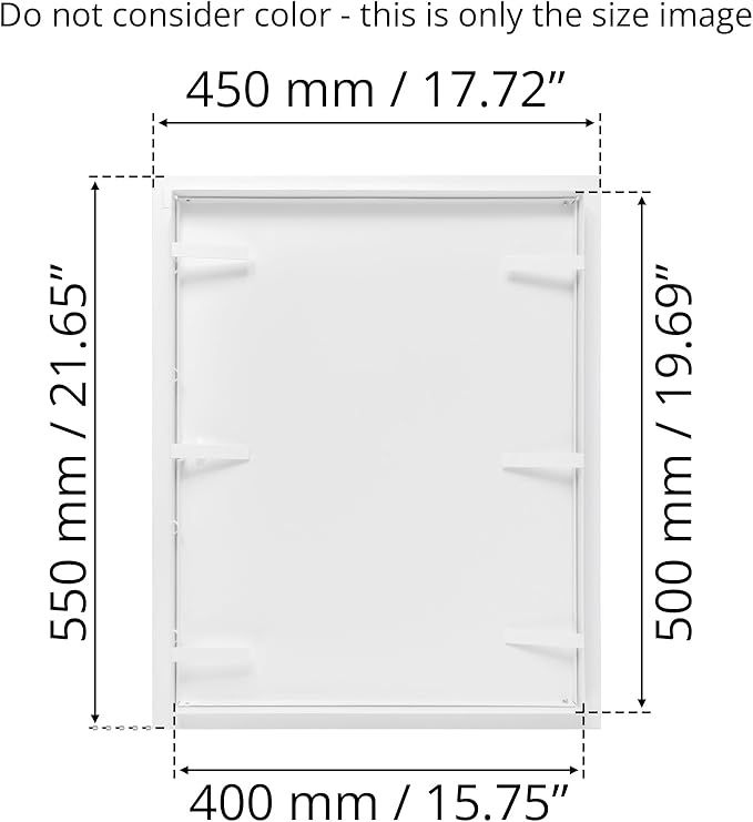 16x20 Inch White Access Panel – Metal Rectangular Wall & Ceiling Access Door for Plumbing Electrical HVAC – Easy Install Indoor Panel for Drywall, Home Improvement and Maintenance