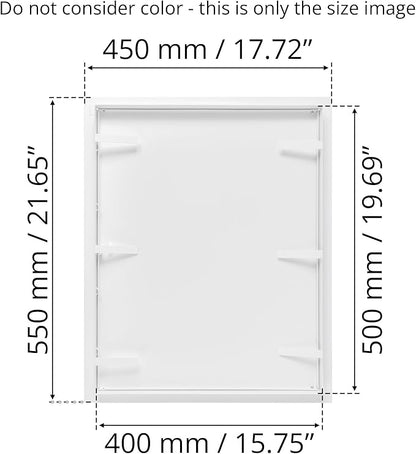 16x20 Inch White Access Panel – Metal Rectangular Wall & Ceiling Access Door for Plumbing Electrical HVAC – Easy Install Indoor Panel for Drywall, Home Improvement and Maintenance