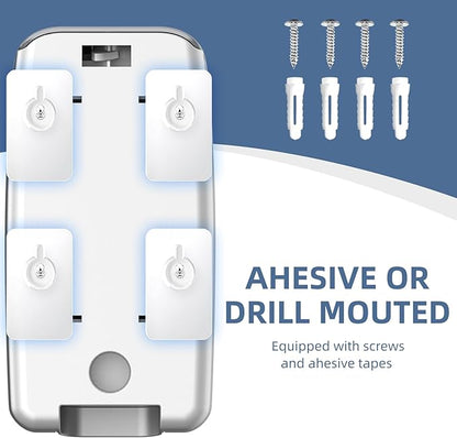 Soap Dispenser Wall Mount 28oz Commercial Hand Soap Dispenser for Bathroom Liquid Gel Hand Sanitizer Dispenser No Drilling Silver