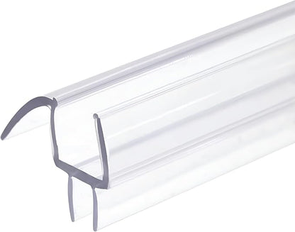 Frameless Shower Door Bottom Seal Strip for 3/8 in Glass- 95 in Length, Clear