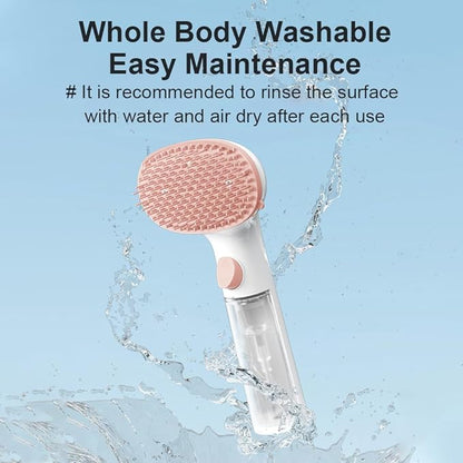 Dog Bath Brush, Scrubber Soft Silicone Head Pet Bathing Massage Brush Long Handle Shampoo Cleaning Brush for Short Long Hair Dogs Cats White Pink Optional (Grey)