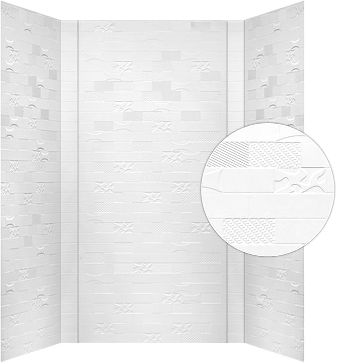 From Plain To Beautiful In Hours Versa Tile - Tub and Shower Wall Panels Surround - Gloss White