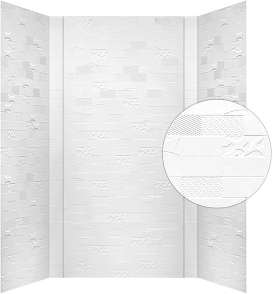 From Plain To Beautiful In Hours Versa Tile - Tub and Shower Wall Panels Surround - Gloss White