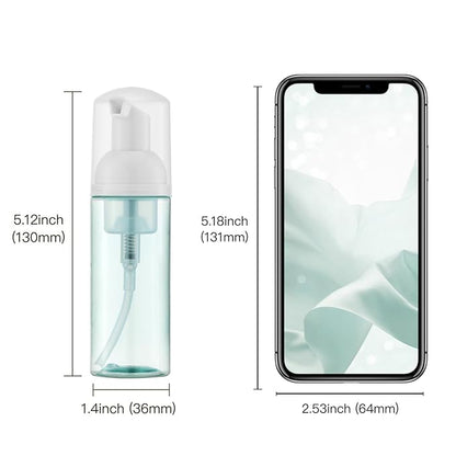 Foam Bottles, 2oz Foaming Pump Dispensers, Empty Travel Soap Mousse Bottle for Lash Cleanser, Shampoo (4PCS, 60ml)