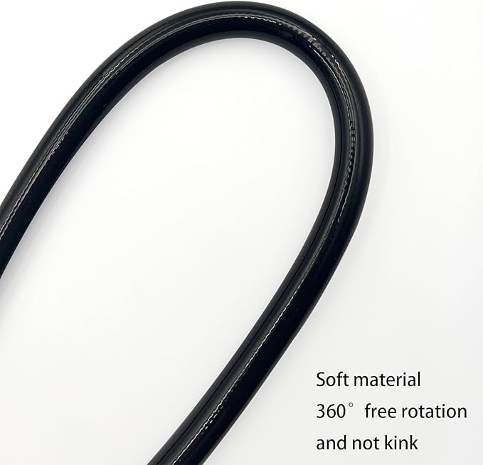 Replacement Shower Hose for RV Camper 6in Flexible & Kink-Free Heavy Duty PVC Lead-Free Black