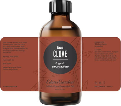Edens Garden Clove-Bud Essential Oil- 100% Pure Premium Grade, Undiluted, Natural, Therapeutic, Aromatherapy, The Best for Diffuser Candle, Laundry, Humidifiers 118 ml (4 fl oz)