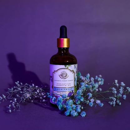 Luxurious Eucalyptus Essential Oil by Enhanced Essentials|with Glass Dropper|Slow Distilled Essential Oils for Diffusers,Skin Care,Aromatherapy,Bath,Gifting,Soap and Candle Making| 3.38 fl oz/100 ml
