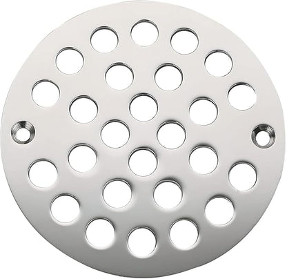 4 Inch Shower Drain Cover,Round Screw-in Floor Drain Cover,Easy-to-Install Replacement Cover
