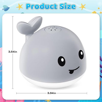 Baby Bath Toys for Kids Ages 1-3 & Babies 6-12 Months, Light Up Whale Sprinkler Water Toys for Infant Toddlers 1 2 3 Year Old Boys Girls Christmas Stocking Stuffers Birthday Gifts Newborn Essentials