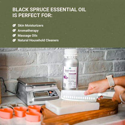Black Spruce Essential Oil from Canada - Pure Essential Oils for Diffuser, Humidifier, or Aromatherapy- Fresh & Forest-Like | Pure Therapeutic Grade (5ml)