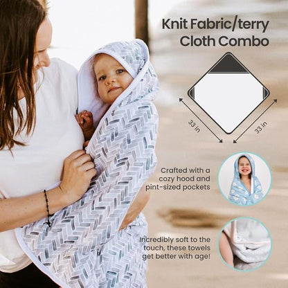 Copper Pearl Hooded Bath Towels Premium Knit/Terry Cloth Baby Towels with Hood, Pockets, and Cool Designs - Great to Gift and Make Bath Time Fun - Baby Bath Towel, Enchanted