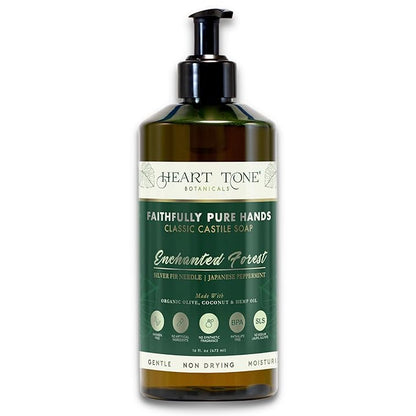 Liquid Castile Soap | Organic Olive and Coconut Oils | Non Drying Formula For All Skin Types | Naturally Fragranced Essential Oils (Silver Fir Needle)