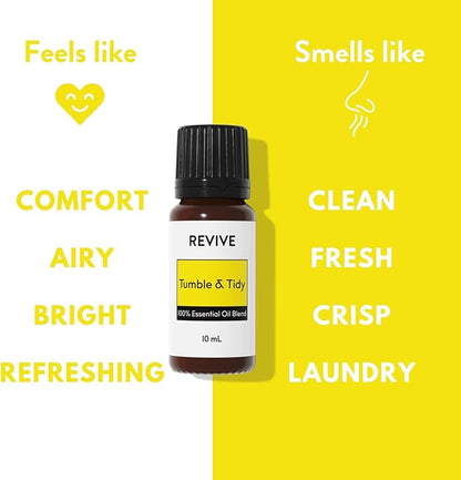 Tumble & Tidy Essential Oil Blend by Revive Essential Oils - 100% Pure Therapeutic Grade, for Diffuser, Humidifier, Massage, Aromatherapy, Skin & Hair Care