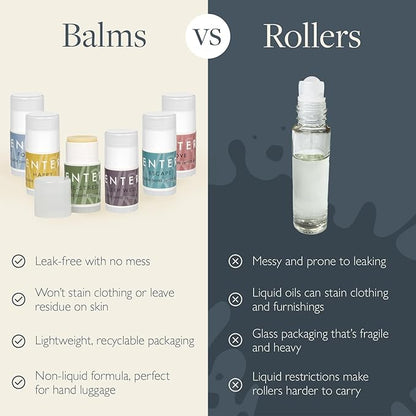 Scentered Aromatherapy Gift Set, Mini Roll On Essential Oil Balms for Sleep, Focus, Stress-Relief, Calm, Mood Boost - 6 x Premium Blends, 100% Natural - Self-Care Stocking Stuffers for Women