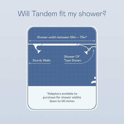 BOONA - The Original Tandem Shower | As Seen On Shark Tank | Double Shower Head for Couples, High Pressure Dual Shower Heads (One Showerhead, King Krome)