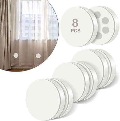 8 Pack Shower Curtain Weights, Rubber Covered Magnetic Curtain Weights, Shower Magnets for Curtain Liner Prevent from Blowing Around, Work for Drapery, Flag, Tablecloth (4 Pairs)