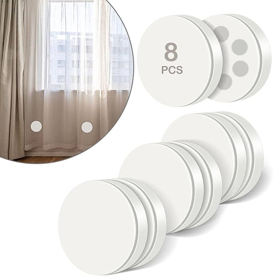 8 Pack Shower Curtain Weights, Rubber Covered Magnetic Curtain Weights, Shower Magnets for Curtain Liner Prevent from Blowing Around, Work for Drapery, Flag, Tablecloth (4 Pairs)