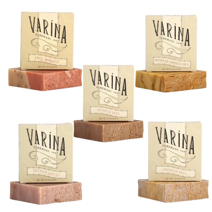 Natural Pumpkin Spice Variety Bar Soap - Spicy - 5 Pack 4.5 oz Bars