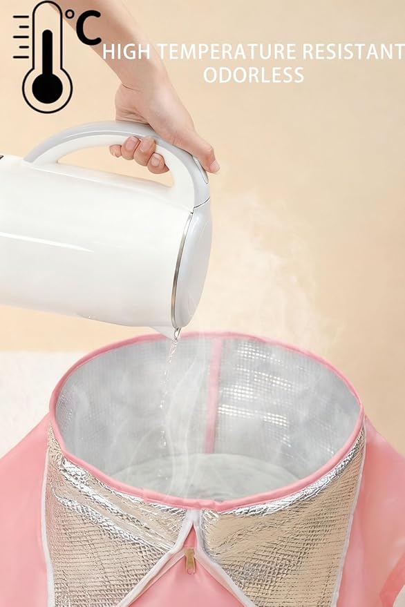 Collapsible Foot Soaking Tub, 2026 Upgraded 5-Layer Insulated Portable Foot Bath Basin, Heat-Resistant Foldable Foot Spa Bucket with Storage Bag for Home, Travel, Camping, Outdoor Use (Gray)