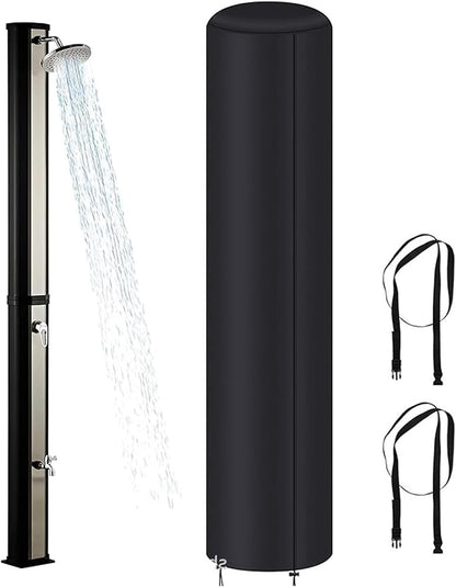 Outdoor Solar Shower, Heavy Duty Cover, 90.6x26.4 Inches Protective Cover with Windproof Design, Durable Material Shield, Camping Gear with Easy Installation, Adventure Supplies for Patio