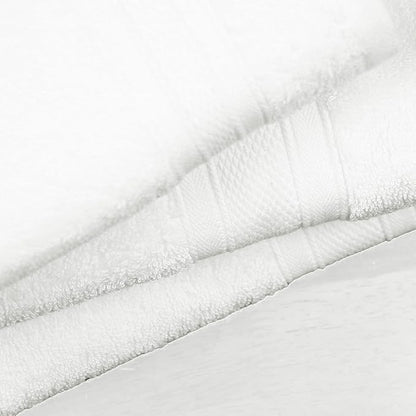 TRIDENT Soft & Plush Luxury Towel Set, 100% Cotton, 2 Bath Towels 2 Hand Towels 2 Washcloths Highly Absorbent Towels for Bathroom, 6 Pieces snowclad White Towel Sets