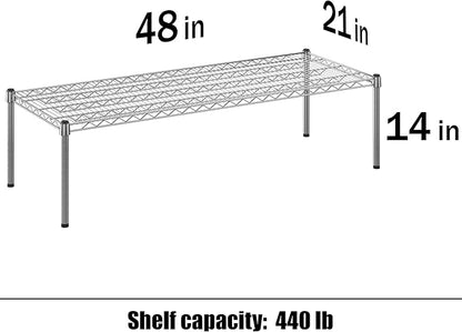 21" Deep x 48" Wide x 14" Height Wire Shelving Kit | 1-Tier | NSF Commercial Storage Rack Unit