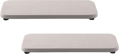 2 Pcs Water Absorbing Stone Trays, Kitchen/Bathroom Sink Soap Dish, Diatomite Tray Used for Hand Soap & Cosmetic Bottles in The Modern Home, 4" W x 9" L, White