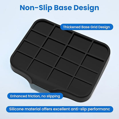 3 Pack Silicone Soap Dish with Drain - Bar Soap Holder for Shower, Bathroom and Kitchen Sink Organize (2Pack Black + 1Pack White)