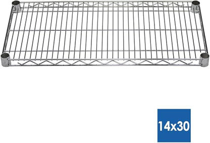 Shelving Inc. 14"d x 30" w x 64" h Chrome Wire Shelving with 5 Tier Shelves, Weight Capacity 800lbs Per Shelf