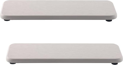 2 Pcs Water Absorbing Stone Trays, Kitchen/Bathroom Sink Soap Dish, Diatomite Tray Used for Hand Soap & Cosmetic Bottles in The Modern Home, 3.54" W x 9" L, White