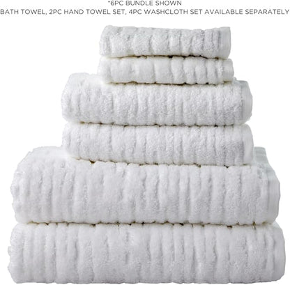 SKL Home CloudSoft Cotton Luxury 6-Piece Towel Set, White